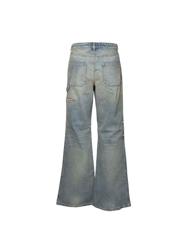 Washed Denim Pants