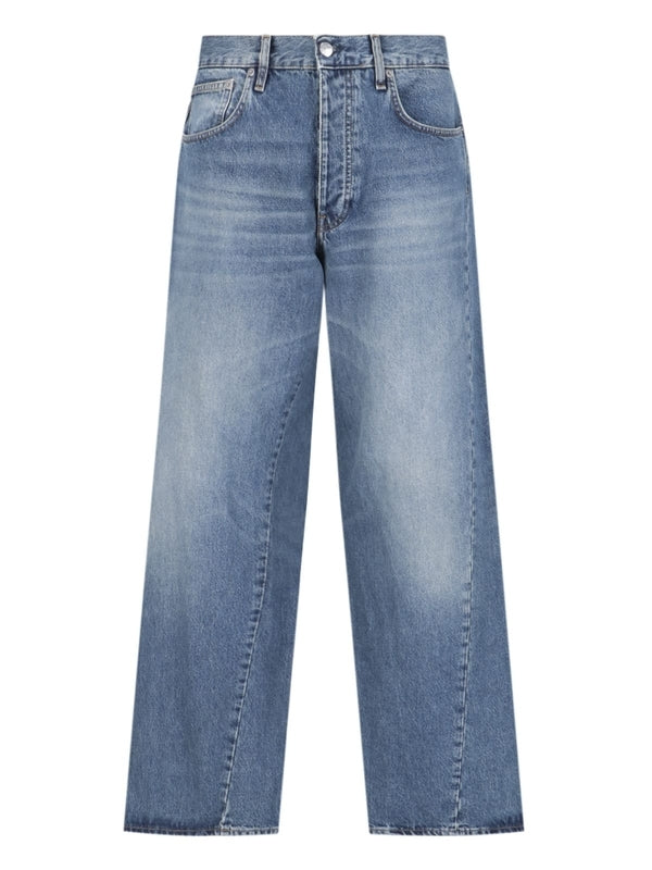 Wide Twist Denim Pants
