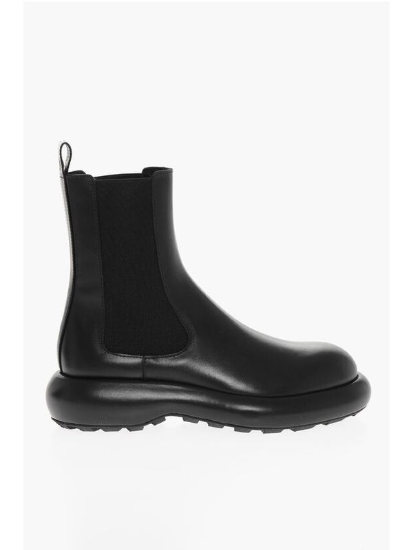 Black Leather Chelsea Boots