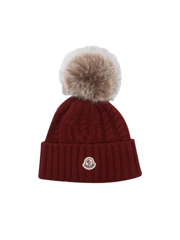 Moncler Burgundy Beanies