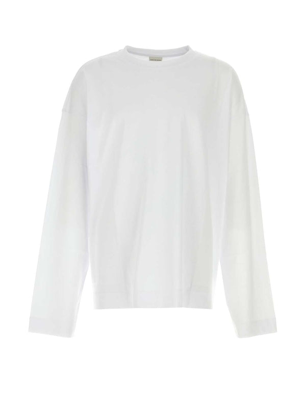 White Cotton Longsleeve Top