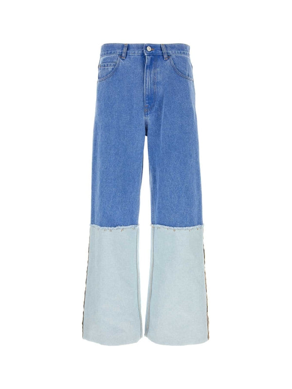 Wide Cotton Denim Pants