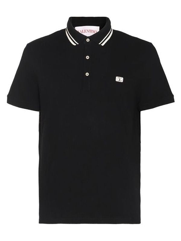 Valentino T-shirts and Polos Black Polo Shirts
