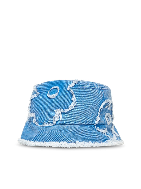 Flower Detail Cotton Bucket Hat