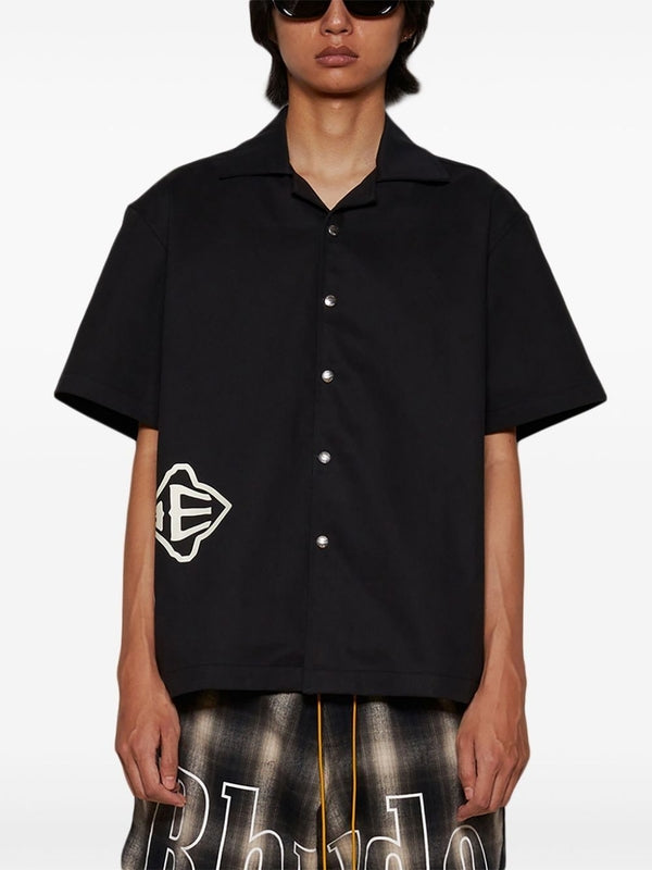 Criss Cross Logo Cotton Shirt