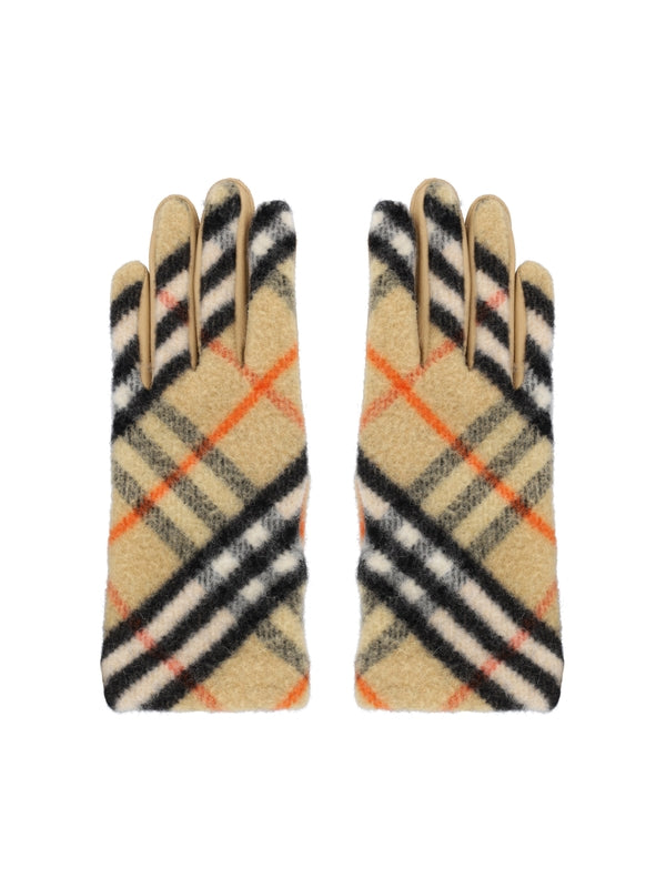 Check Pattern Wool Gloves