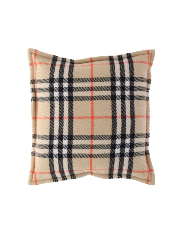 Check Pattern Wool Cashmere Cushion