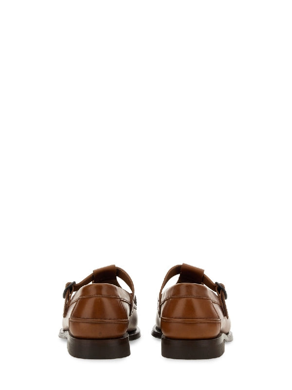 Alber Buckle Strap Leather Loafers