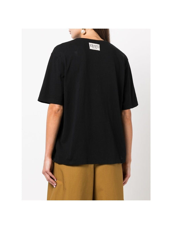 Mae Back Logo Cotton Short
  Sleeve T-shirt