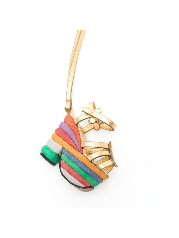 Rainbow Shoe Mini Charm Keyring