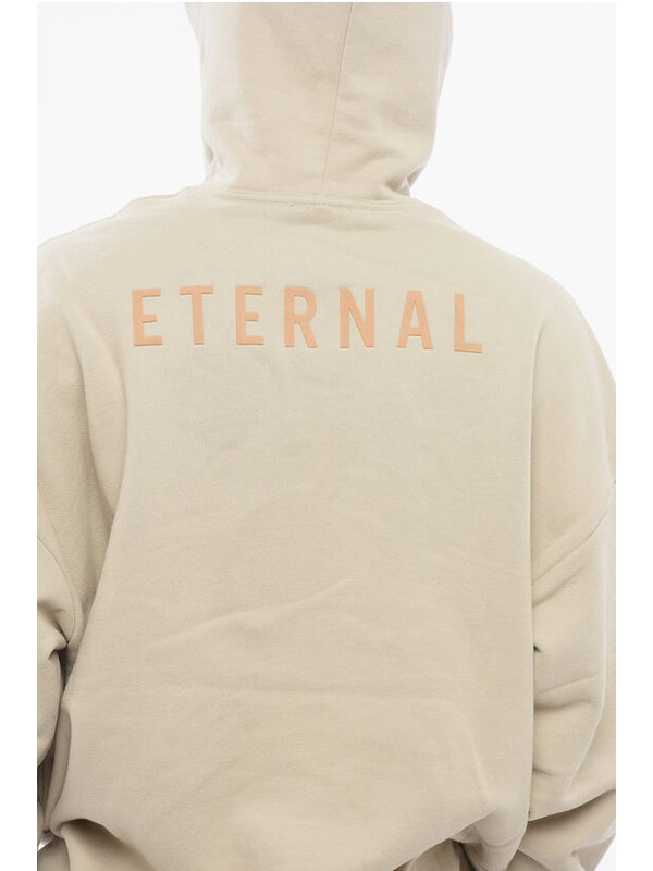 Beige Cotton Hoodie