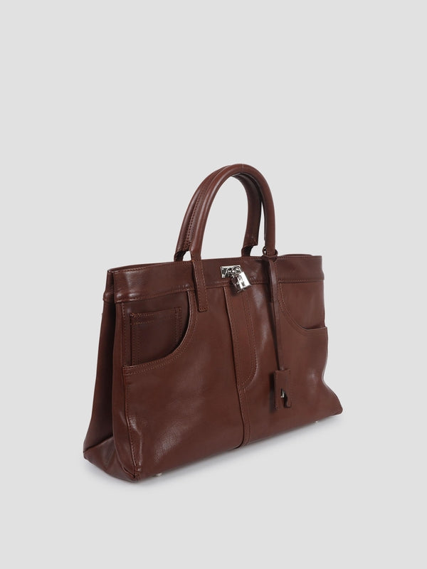 Medea Brown Tote Bags
