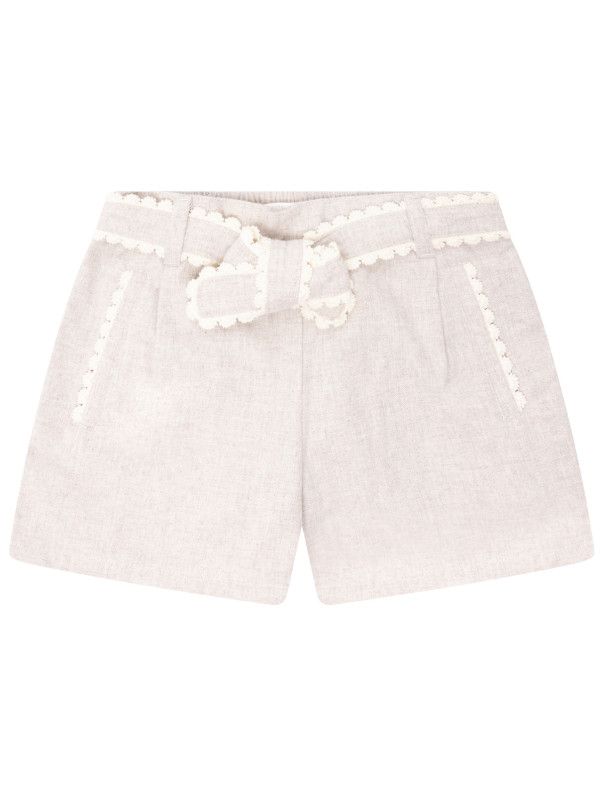 Banded Linen Cotton Shorts