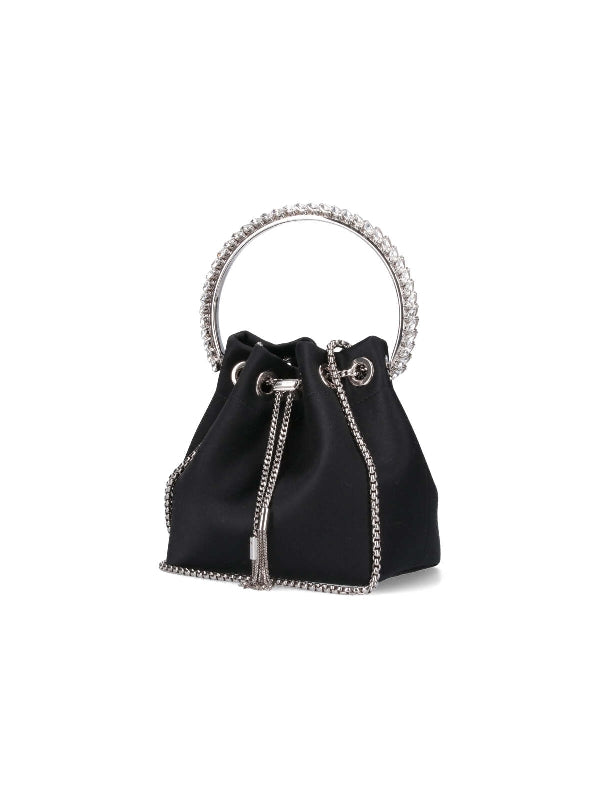 Bon Bon Crystal Satin Bucket Bag