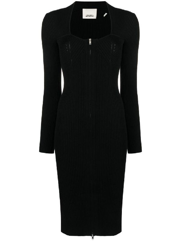 Zael Ribbed Zip-Up Dress