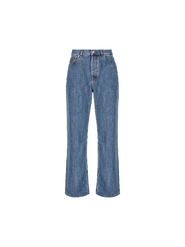 VALENTINO - Back Logo Patch Denim Pants - Jente
