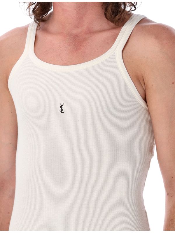 Logo Embroidery Cotton Tank Top