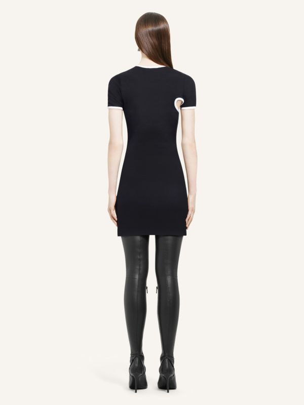 迷你斜线撞色迷你连衣裙