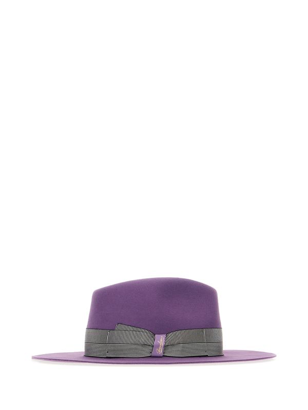 Stripe Banded Fedora Hat