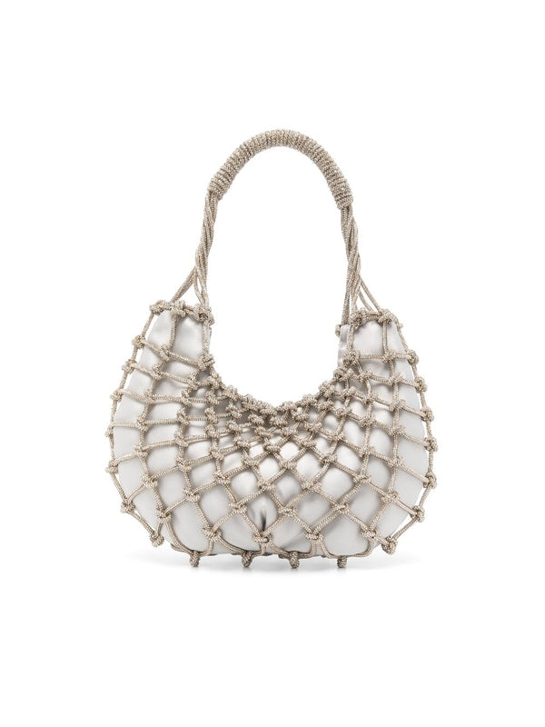 Nodi Crystal Net Satin Tote
  Bag