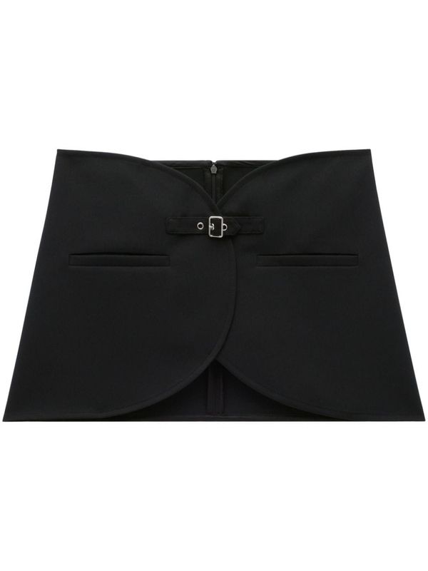 Buckle Belt Mini Skirt