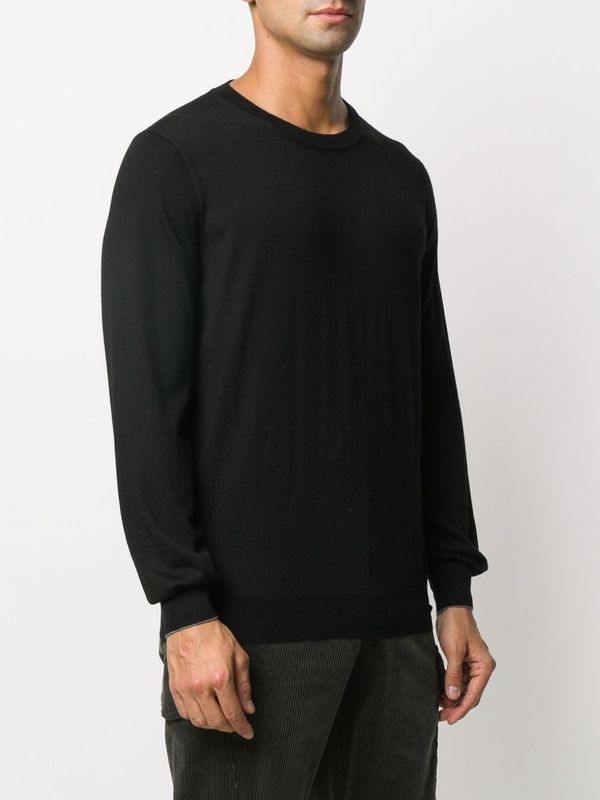 Wool Cashmere Crew Neck Knit