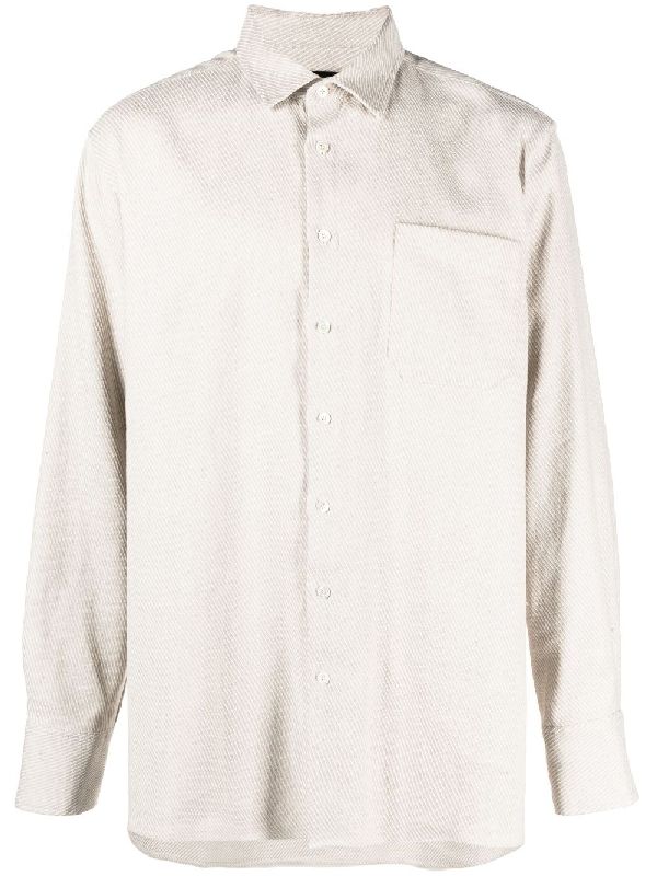 Linen Blend One Pocket Shirt