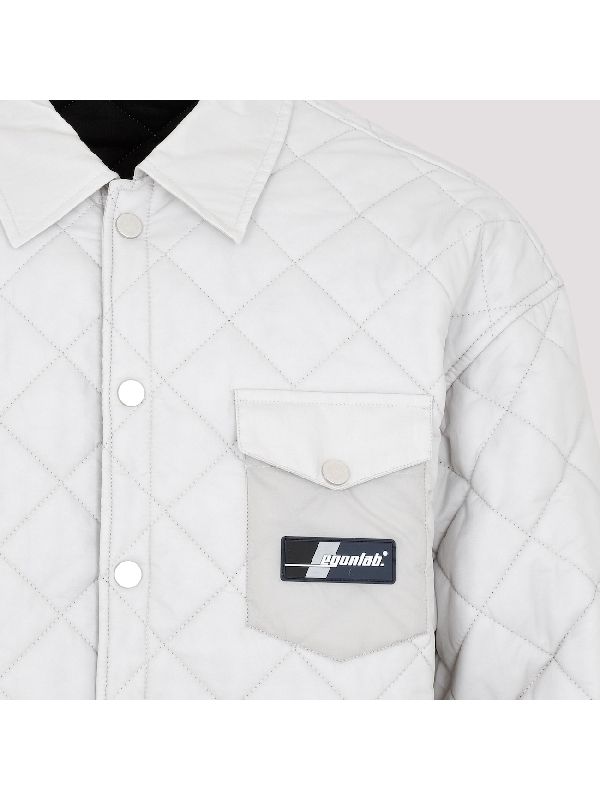 Logo Patch Quilted Shirt Jacket