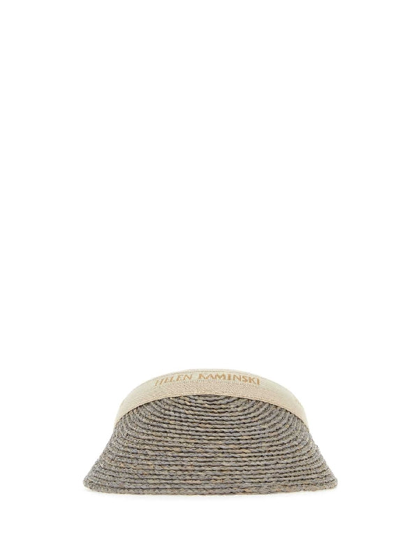 Bianca Raffia Visor Hat