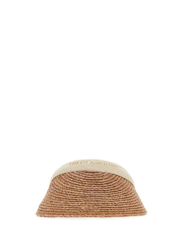 Bianca Raffia Visor Hat