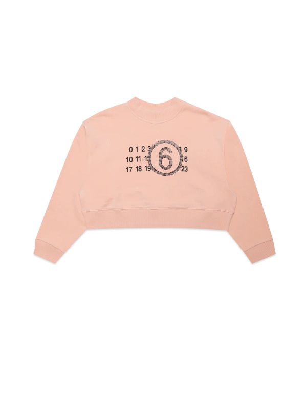 Number Logo Crop Sweatshirt