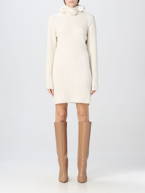 Roll Neck Wool Knit Dress