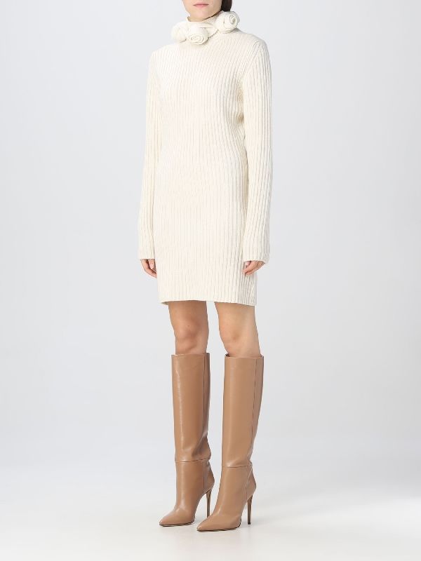 Roll Neck Wool Knit Dress