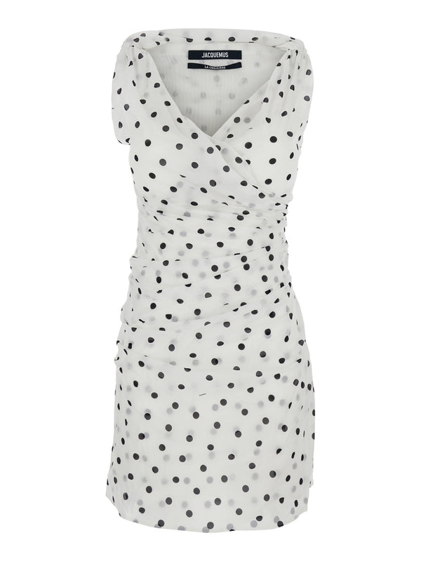 RITA Dot Pattern Mini Dress