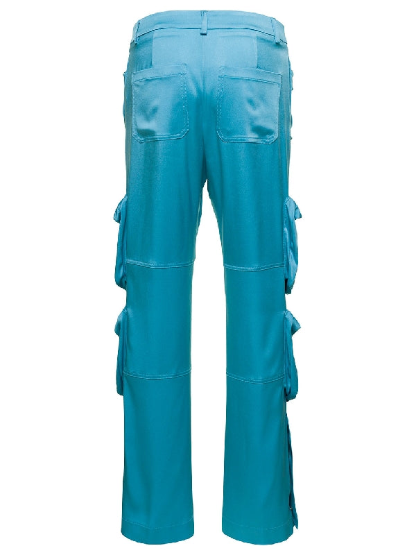 Satin Cargo Pants