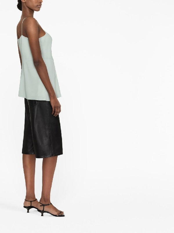 Asymmetric Satin Sleeveless Top