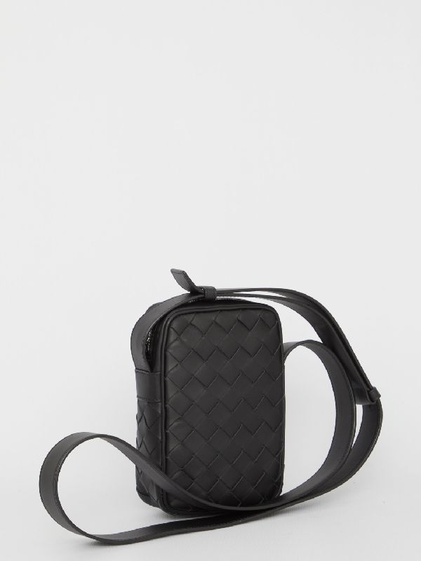 Intrecciato Leather Crossbody Bag