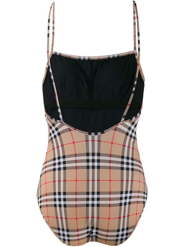 Vintage Check Openback Swimsuit