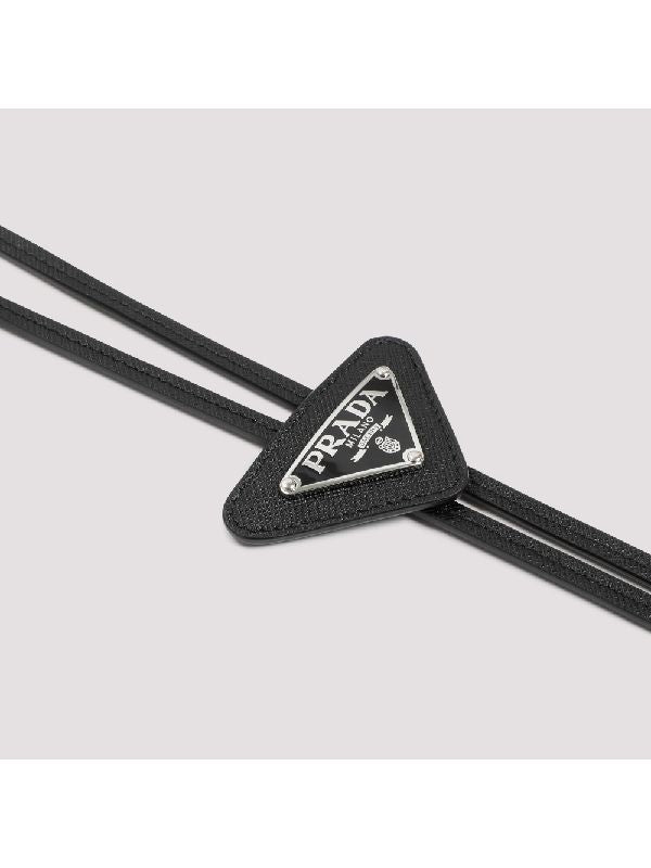 Triangle Logo Leather Bolo Tie