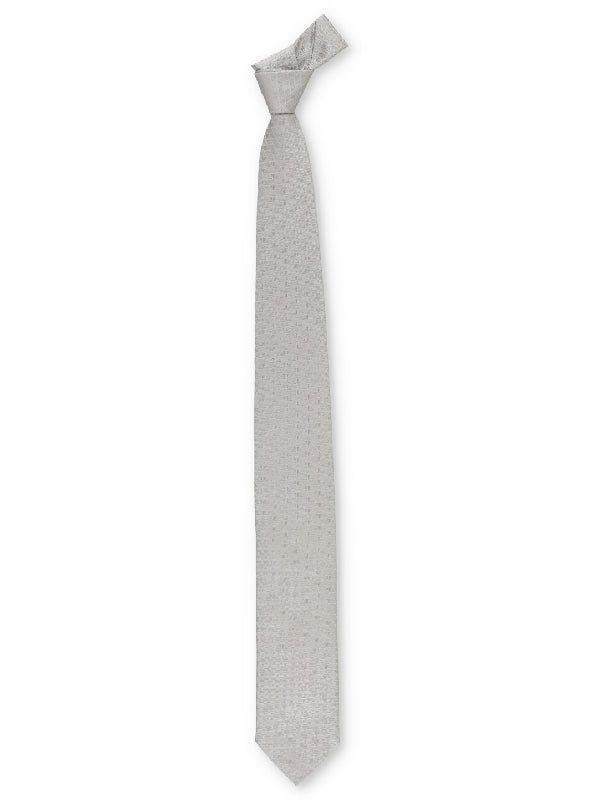 Grey Pattern Silk Necktie