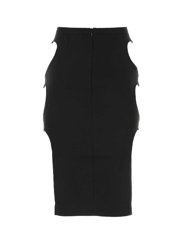 Cut-out Detail Midi Skirt