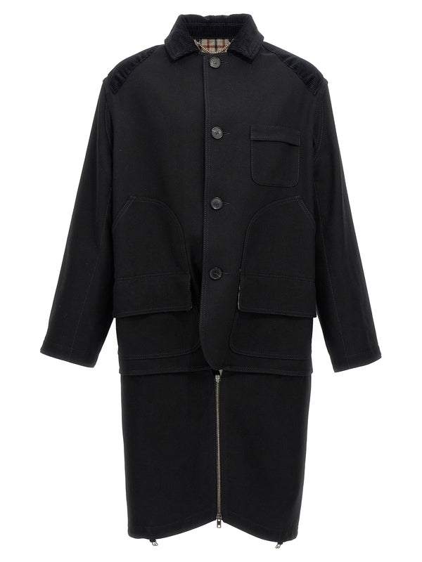 Back Stitch Zipper Detail Coat