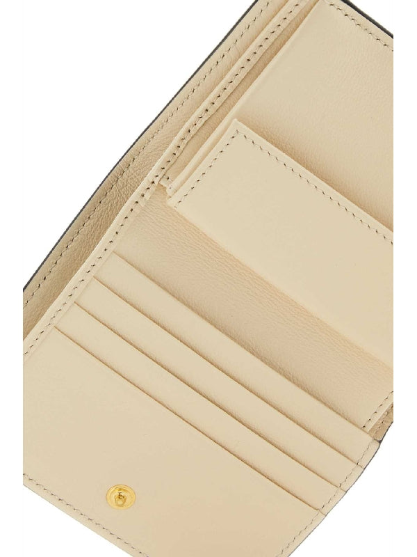 Bicolor Leather Trifold Wallet