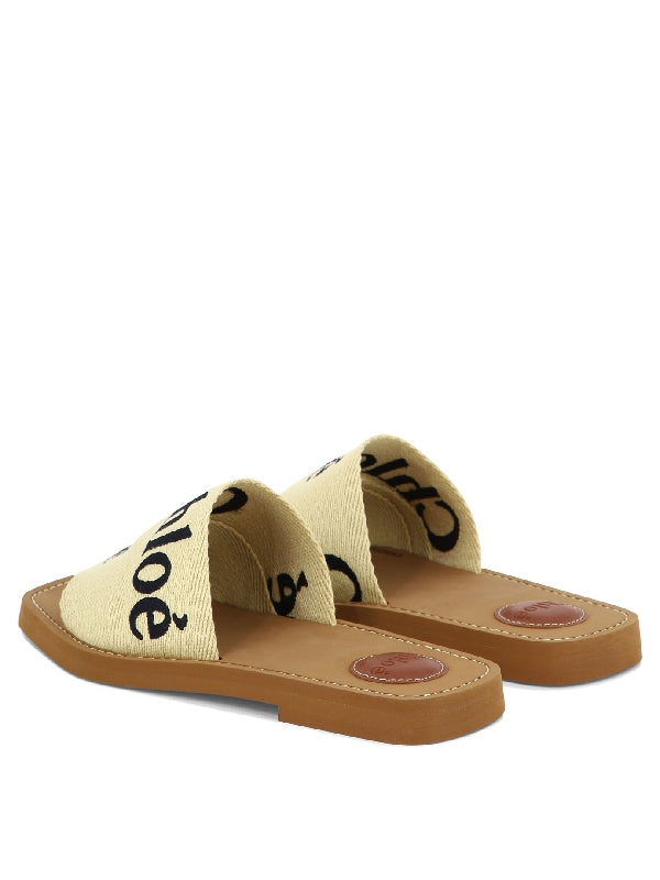 Woody Logo Flat Mule