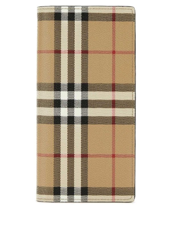 Vintage Check Vertical Long Wallet