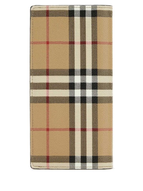 Vintage Check Vertical Long Wallet