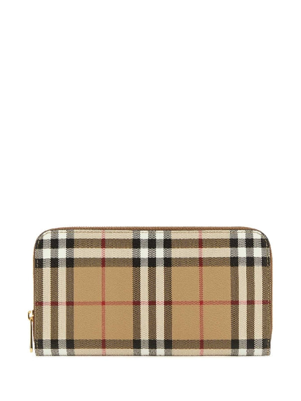 Vintage Check Zip Around Wallet