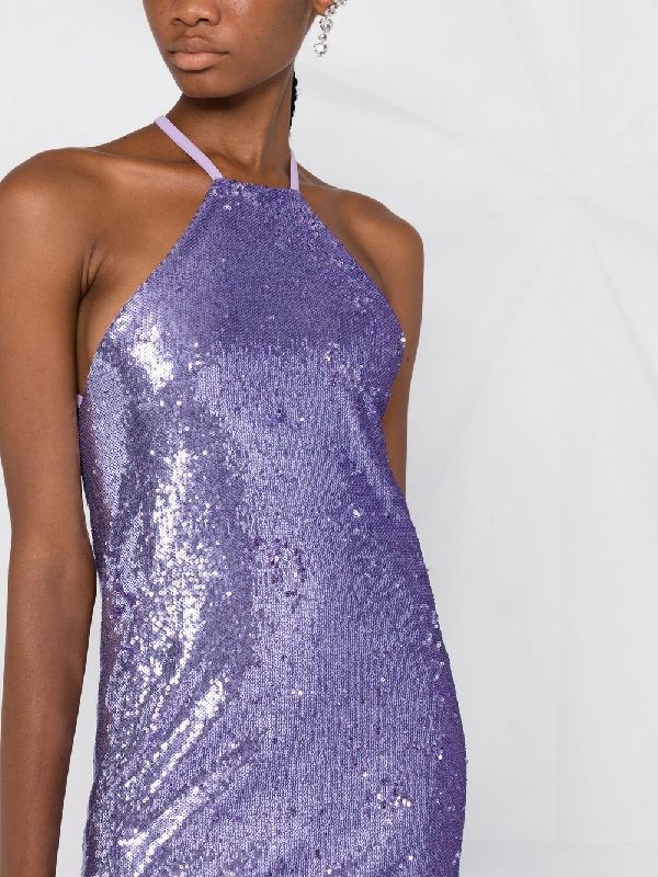 All Over Sequin Open Back
  Dress