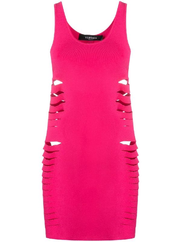 Slashed Cutout Knit Dress