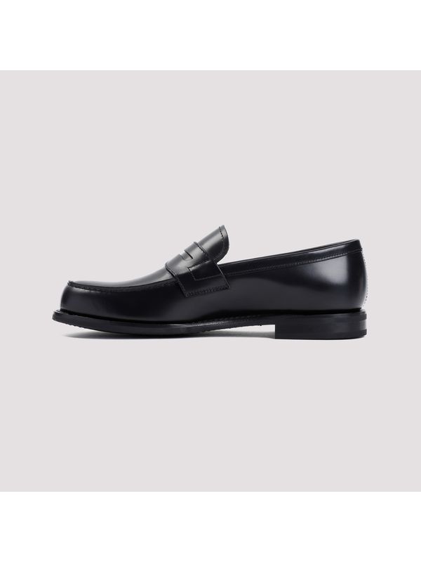 Black Leather Penny Loafers